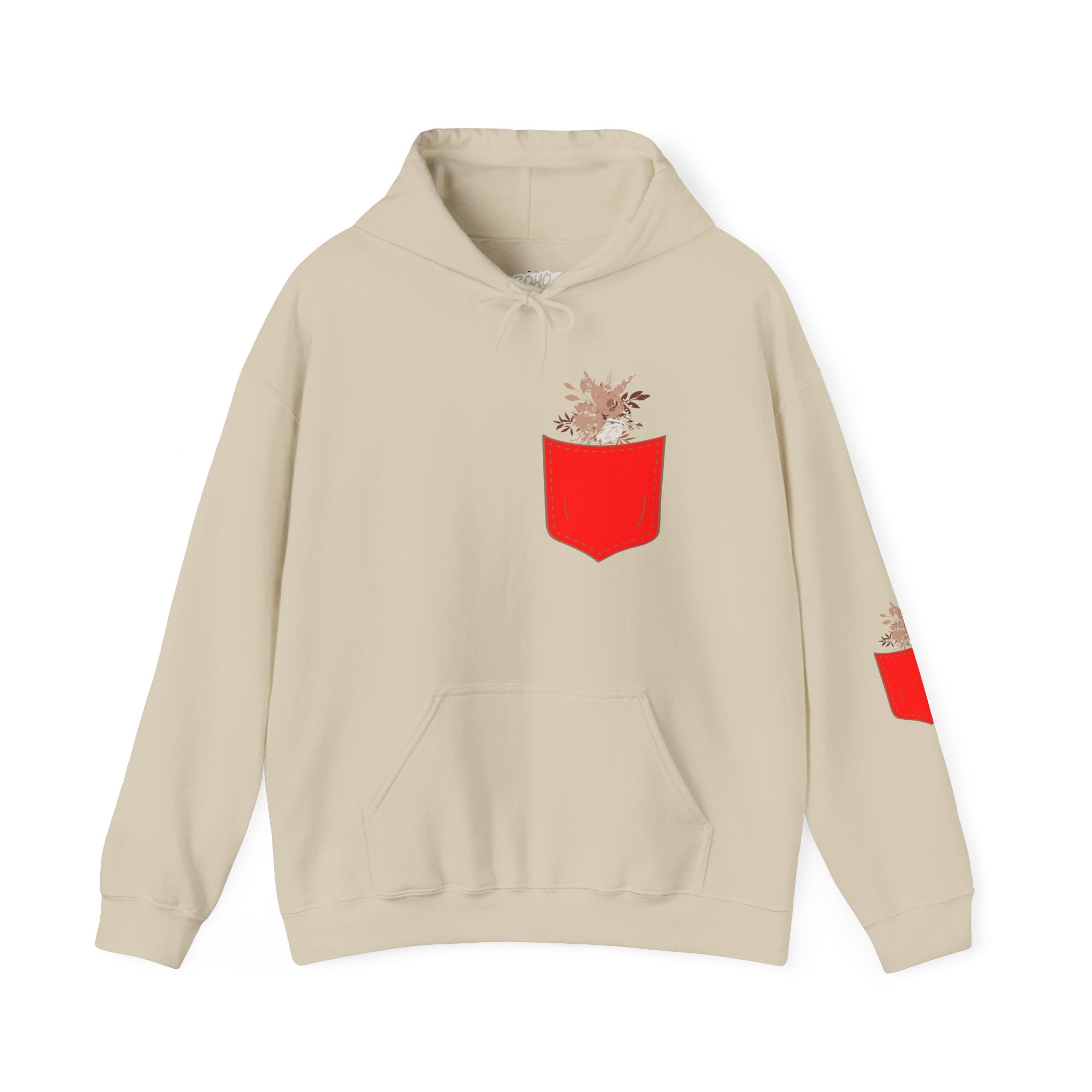 Funny Botanic Autumn Unisex Hoodie Sweatshirt with Pocket Flowers Printify