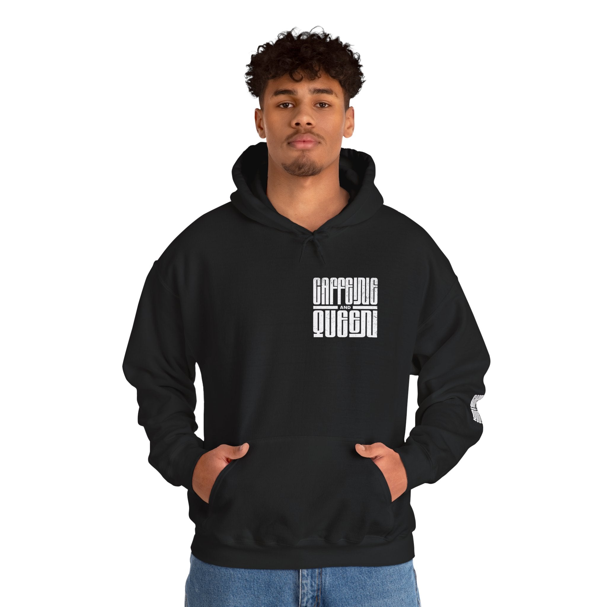 Hooded Sweatshirt - Caffeine Queen Graphic Design Boho Wear