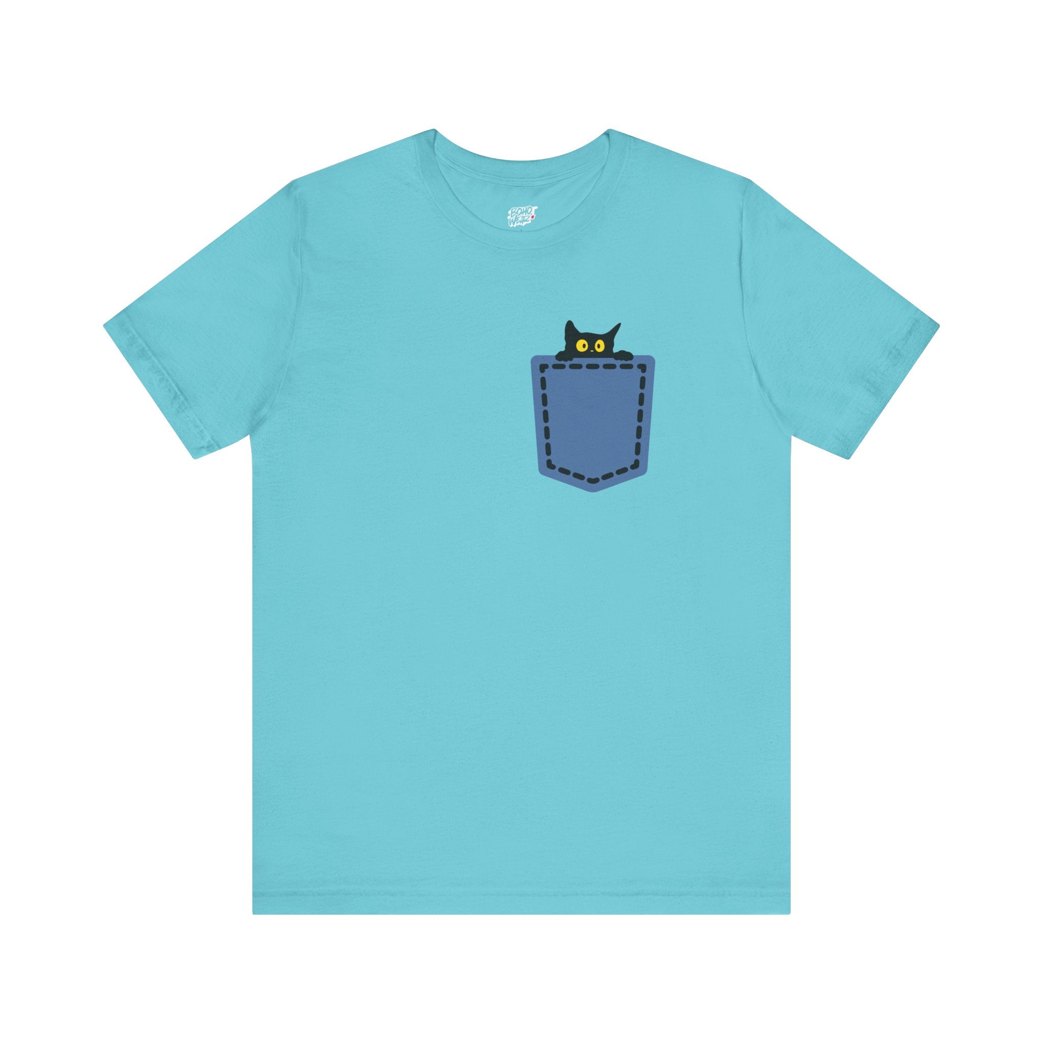 Cat Pocket Tee Printify