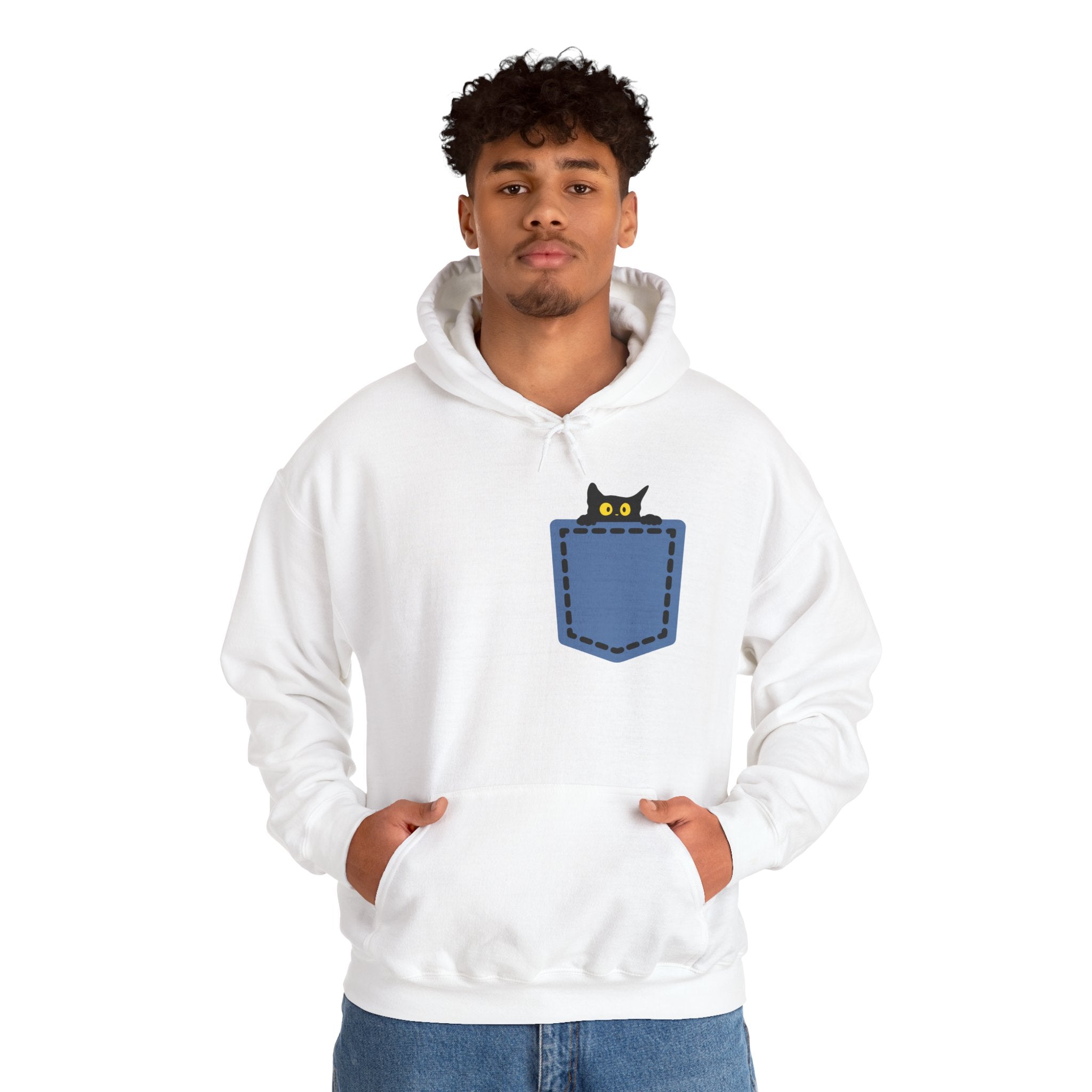 Cat Pocket Hoodie | Cute Cat Lover Gift, Unisex Printify