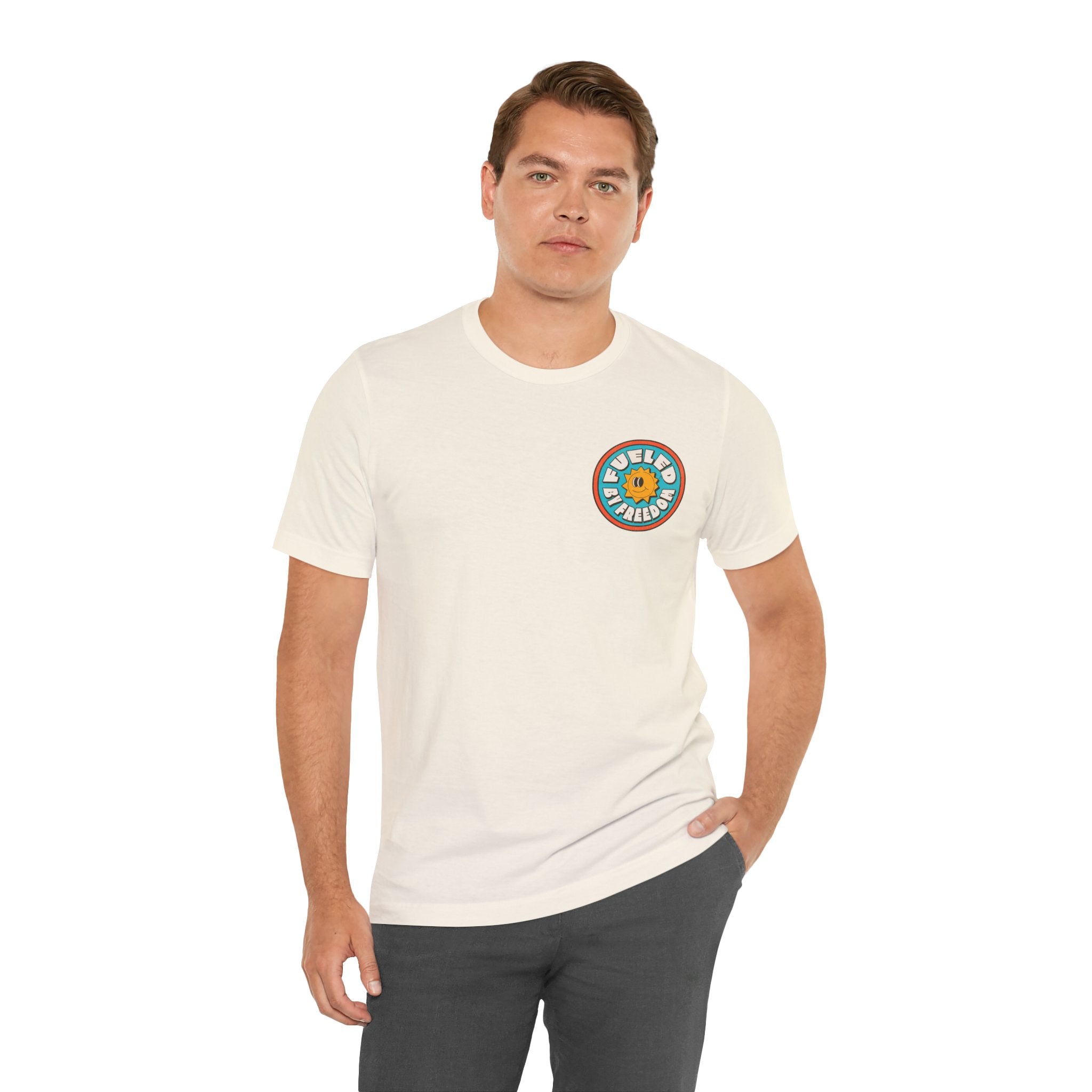 T-Shirt Fueled by Freedom Graphic Tee Printify