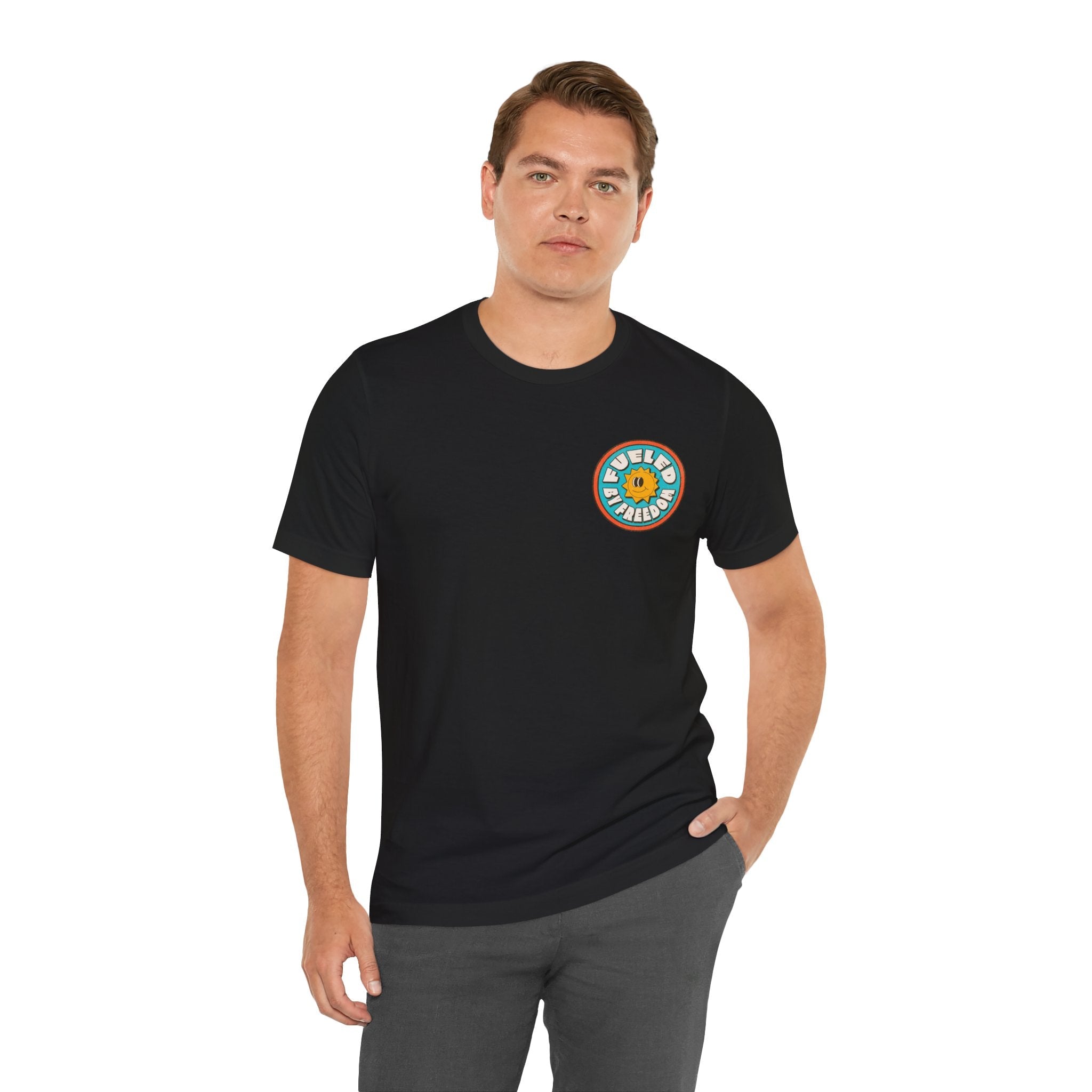 T-Shirt Fueled by Freedom Graphic Tee Printify
