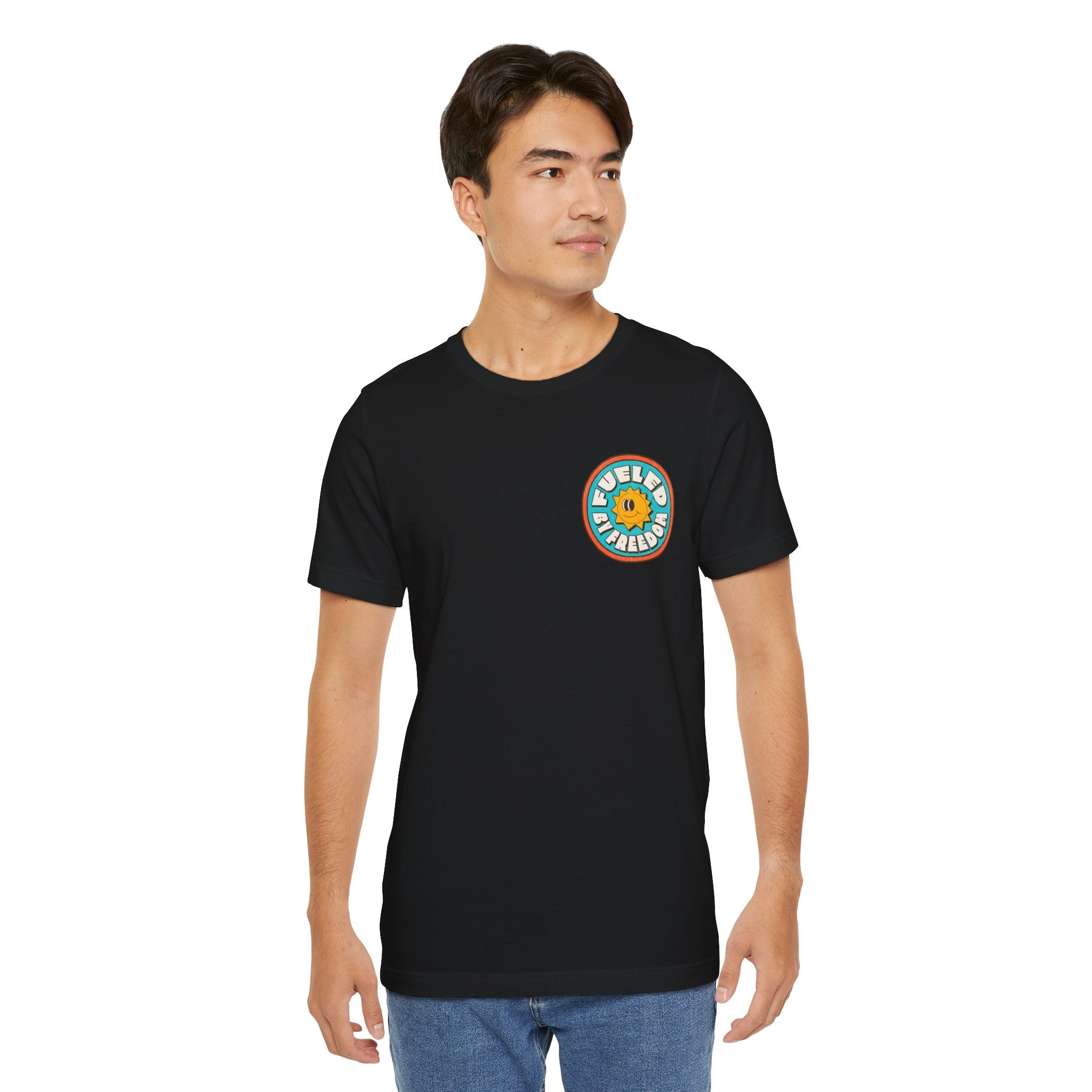 T-Shirt Fueled by Freedom Graphic Tee Printify