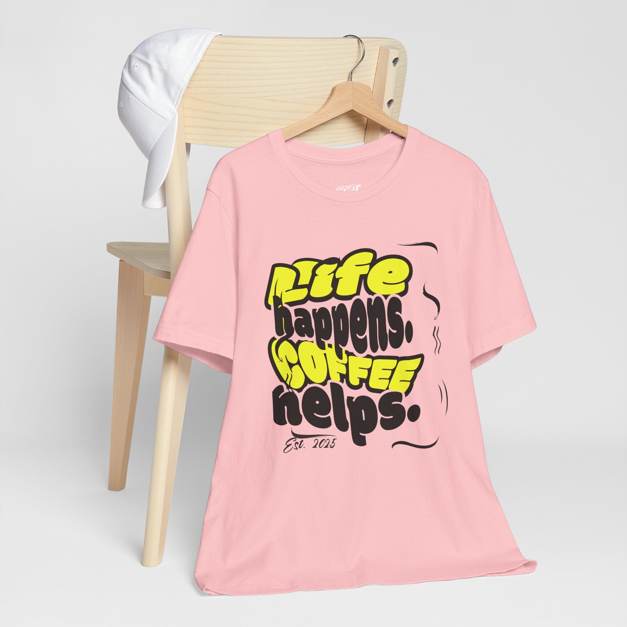 Coffee Lover T-Shirt - Life happens Coffee helps Boho Wear