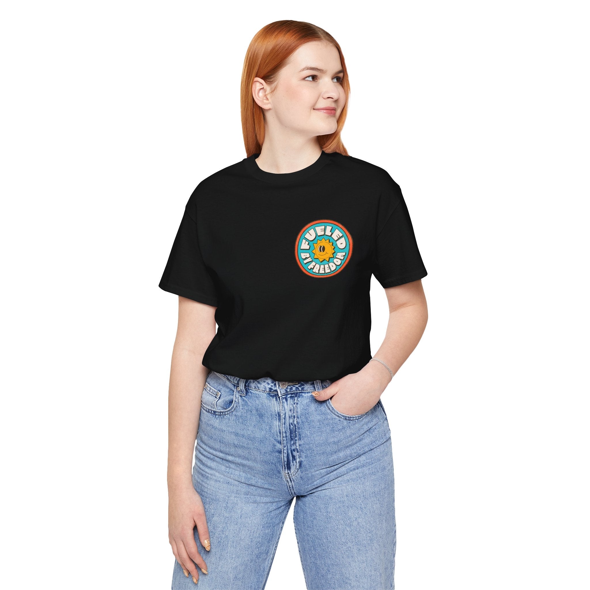 T-Shirt Fueled by Freedom Graphic Tee Printify