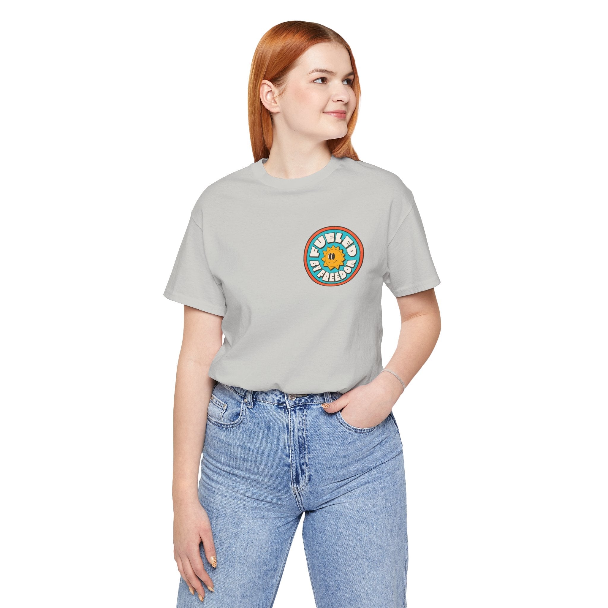 T-Shirt Fueled by Freedom Graphic Tee Printify