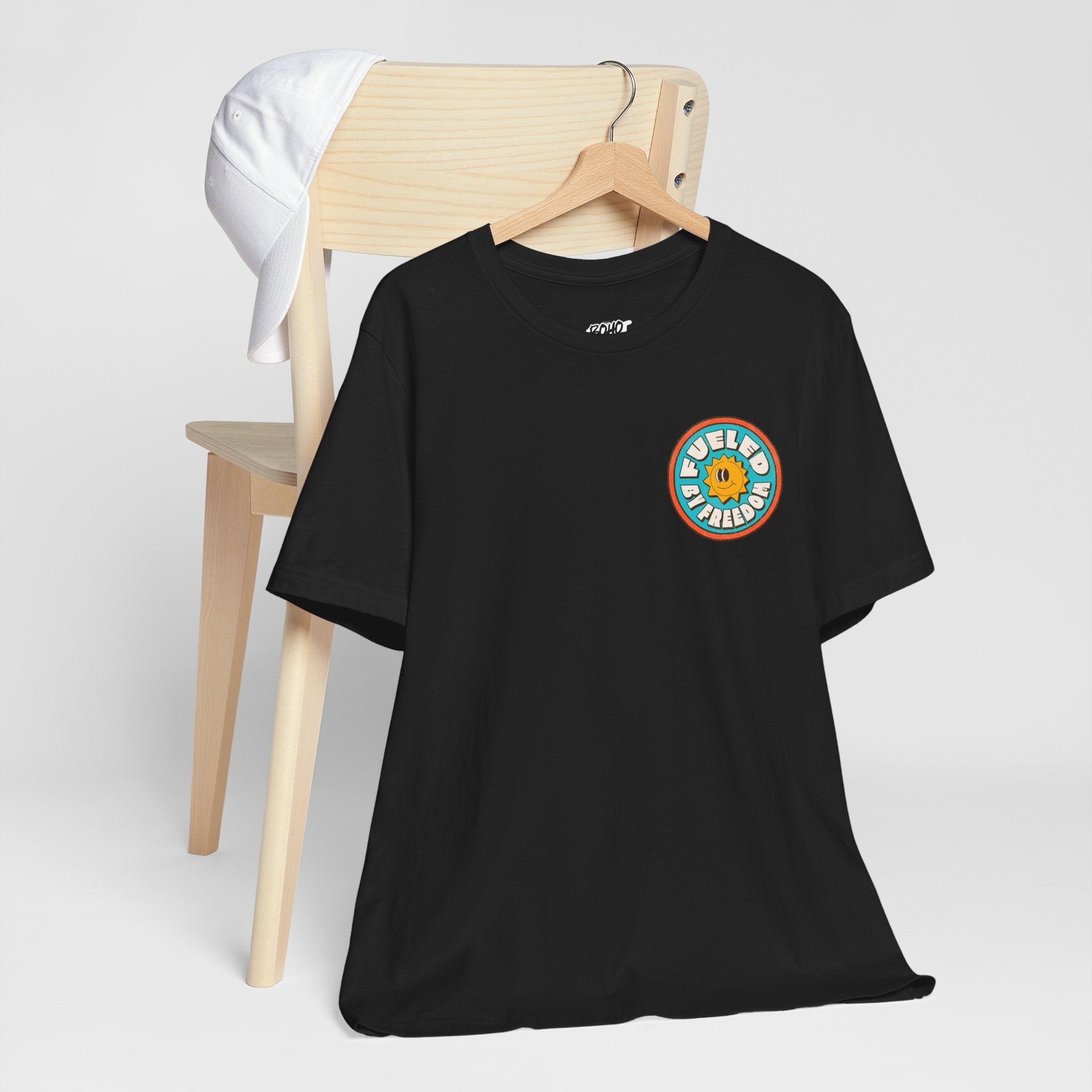 T-Shirt Fueled by Freedom Graphic Tee Printify