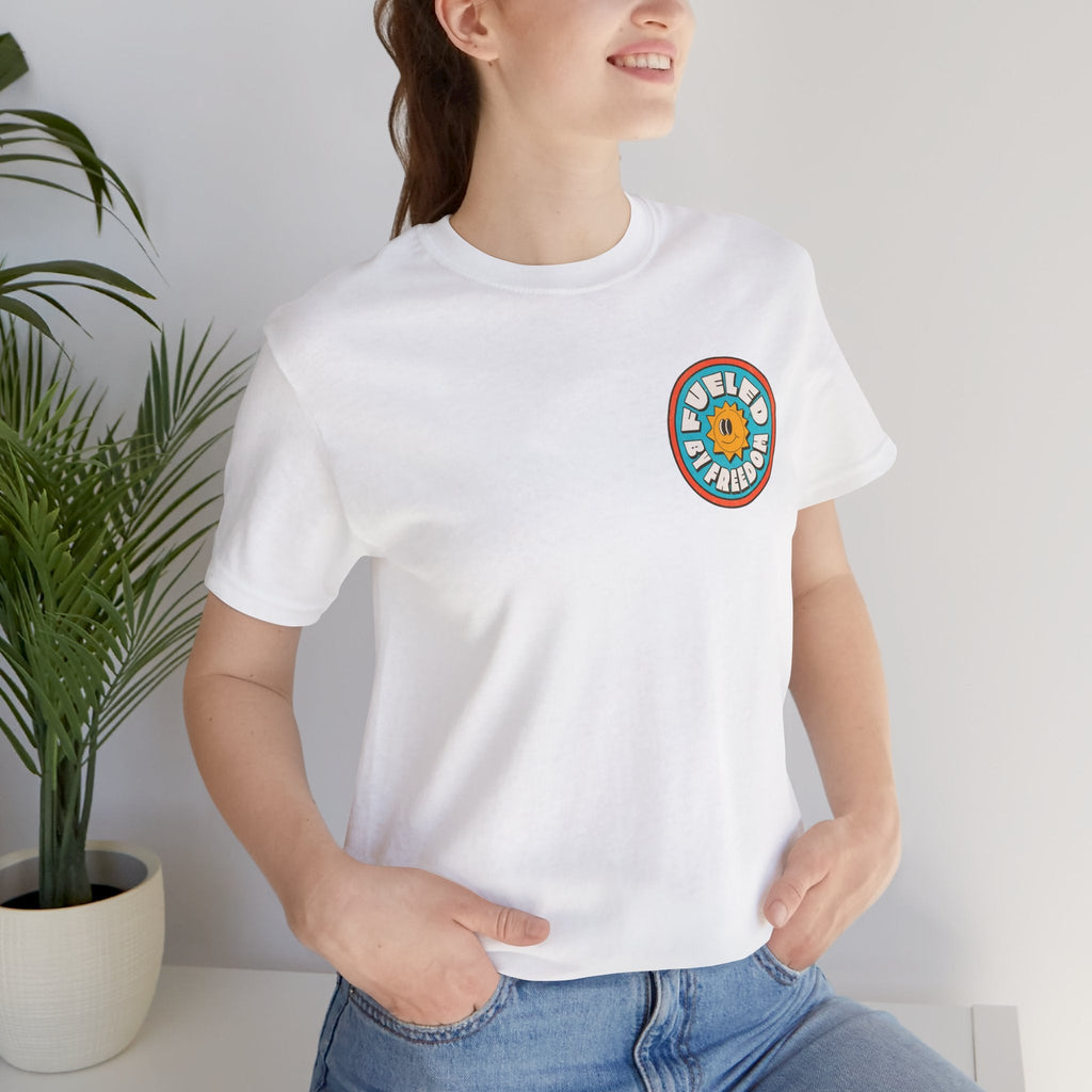 T-Shirt Fueled by Freedom Graphic Tee Printify