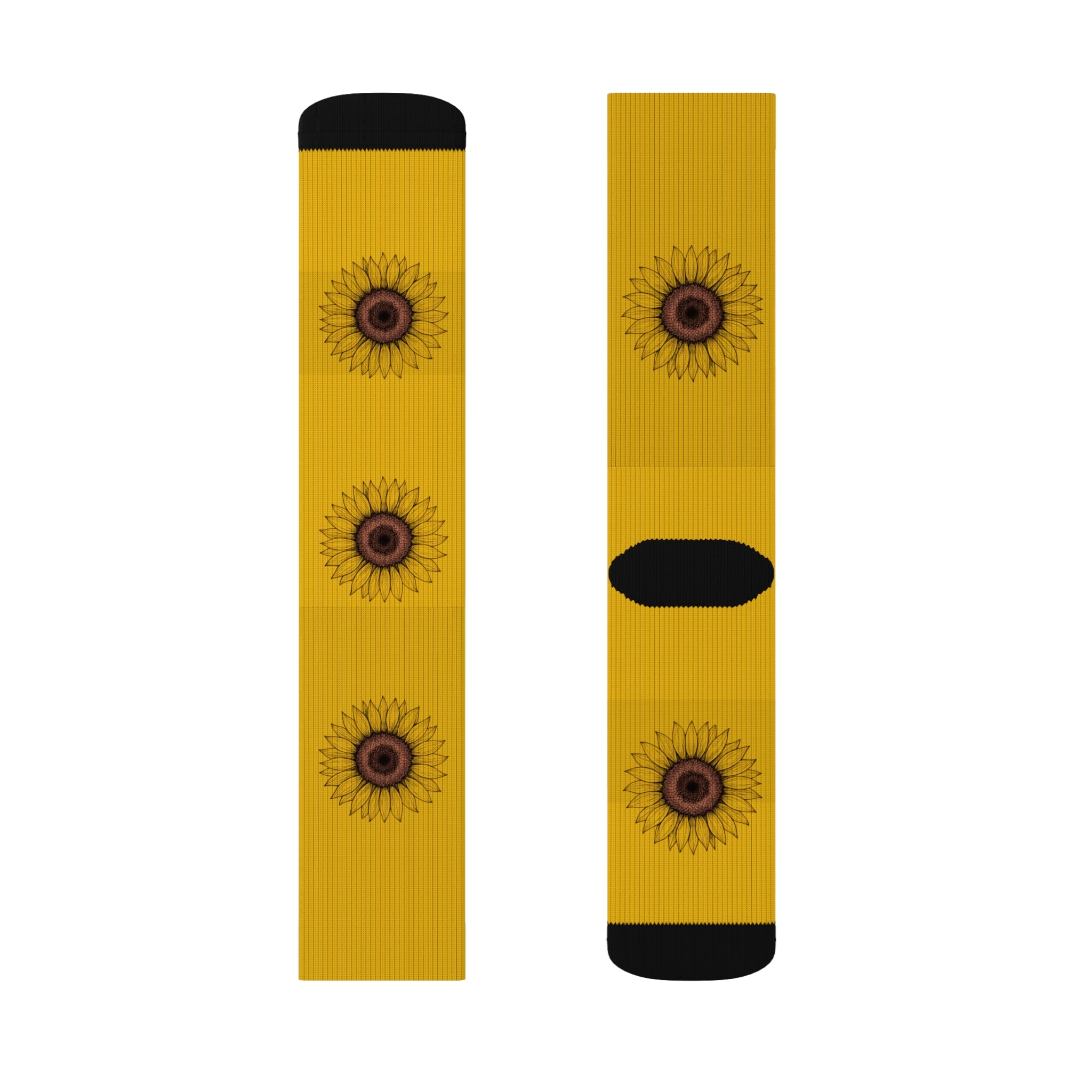 Sunflower Sublimation Socks | Cozy Gift for Plant Lovers