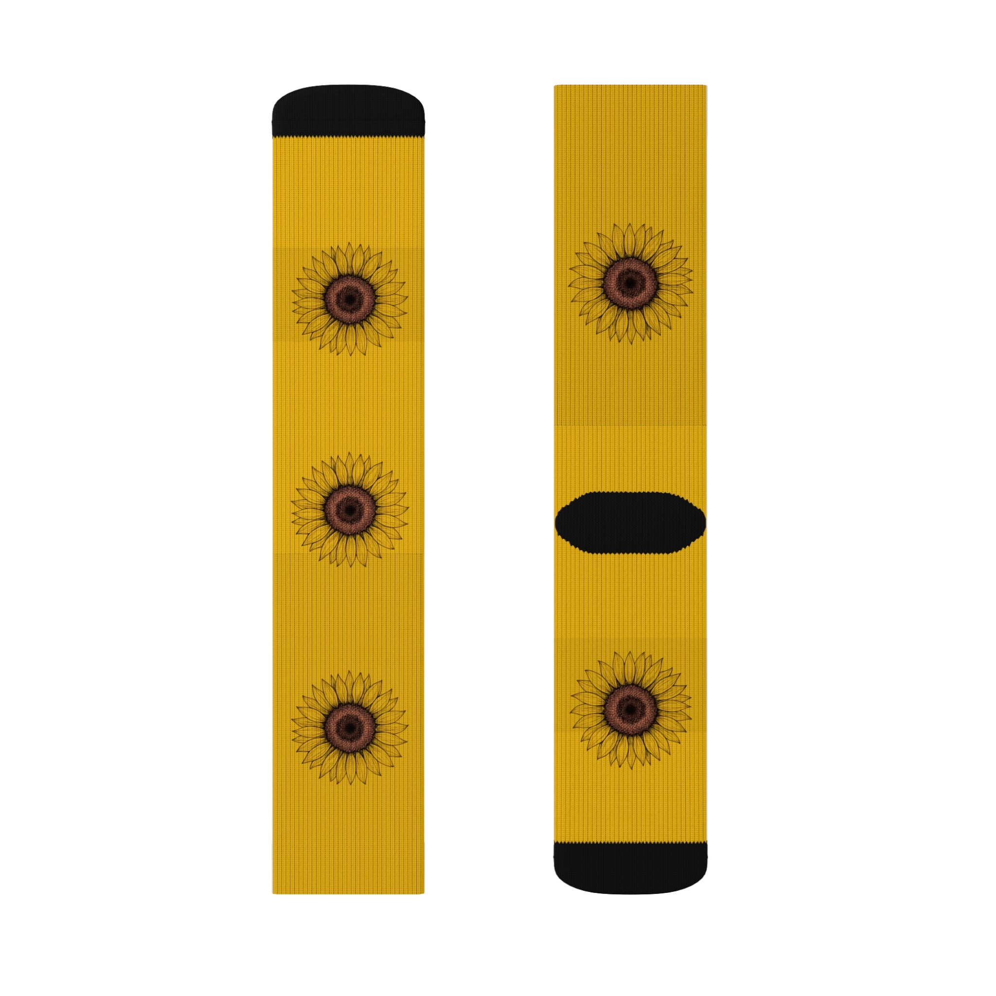 Sunflower Sublimation Socks | Cozy Gift for Plant Lovers