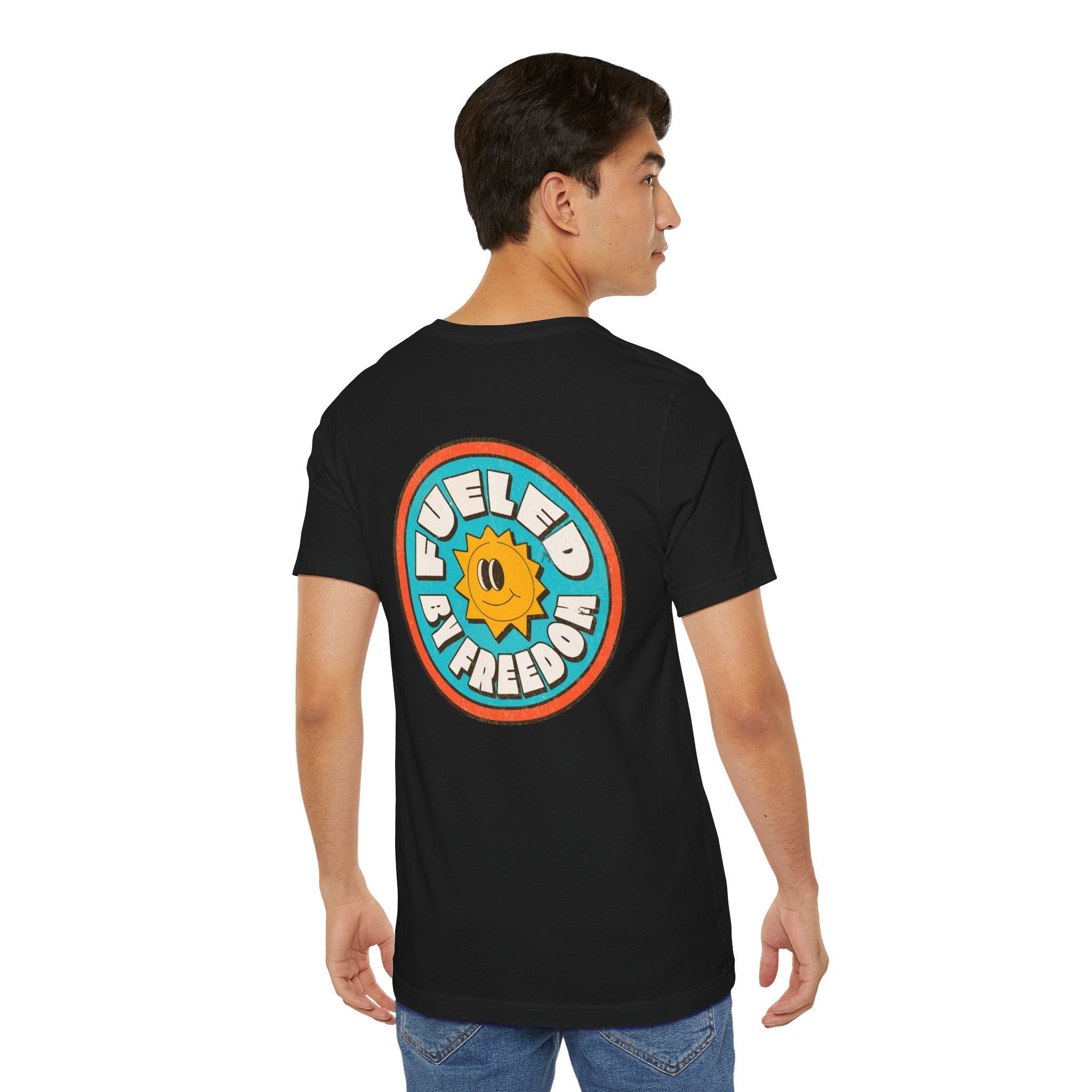 T-Shirt Fueled by Freedom Graphic Tee Printify