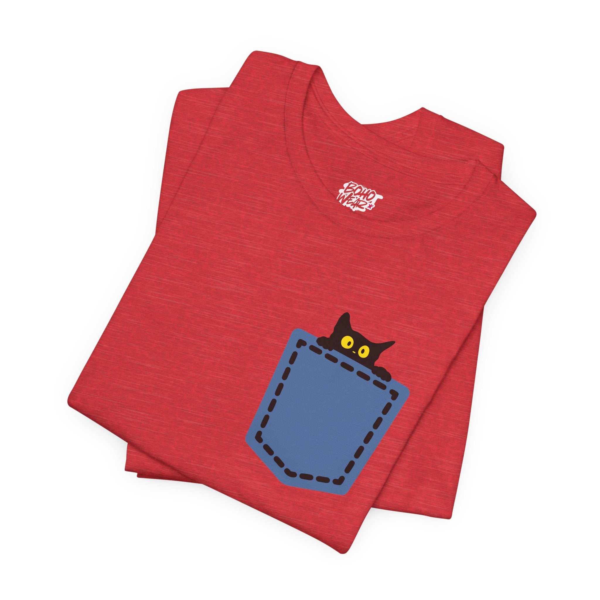Cat Pocket Tee Boho Wear