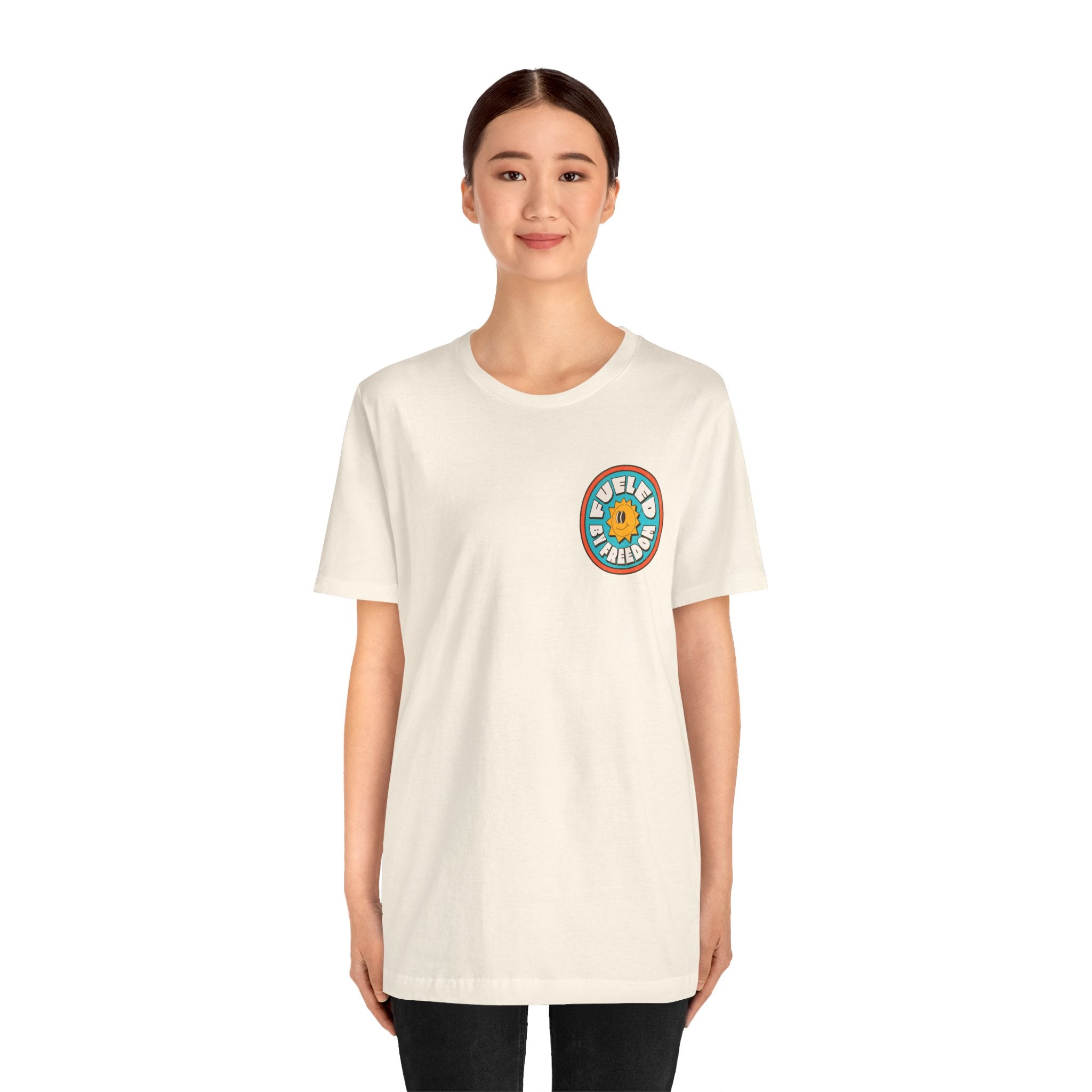 T-Shirt Fueled by Freedom Graphic Tee Printify