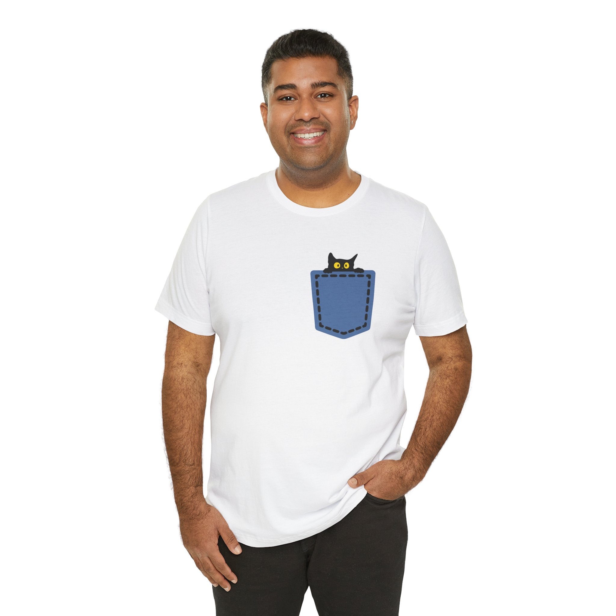 Cat Pocket Tee Printify