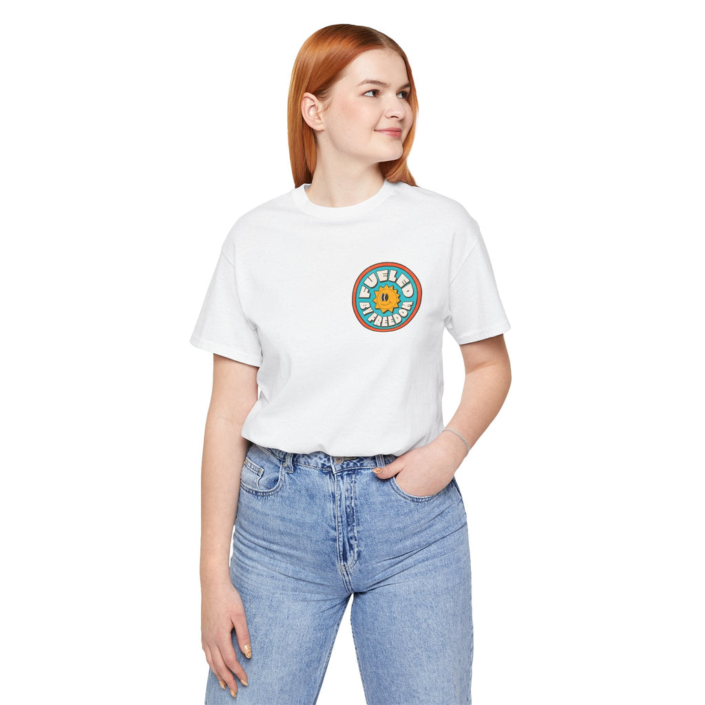 T-Shirt Fueled by Freedom Graphic Tee Printify