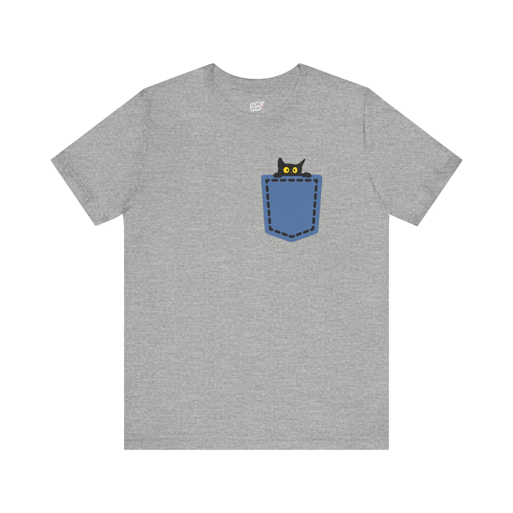 Cat Pocket Tee Printify