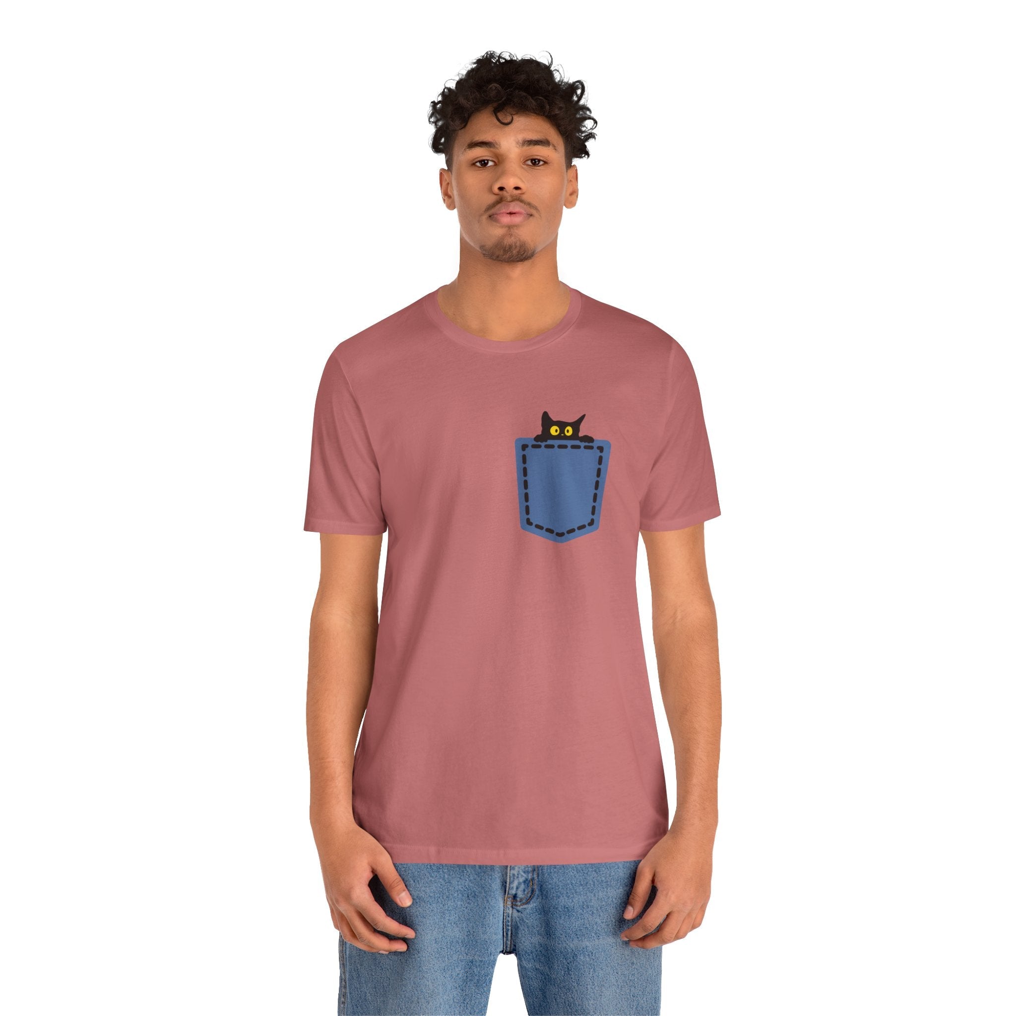 Cat Pocket Tee Printify