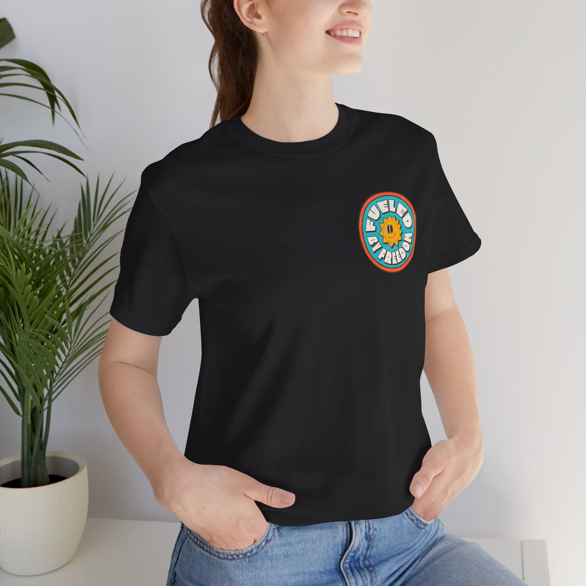 T-Shirt Fueled by Freedom Graphic Tee Printify