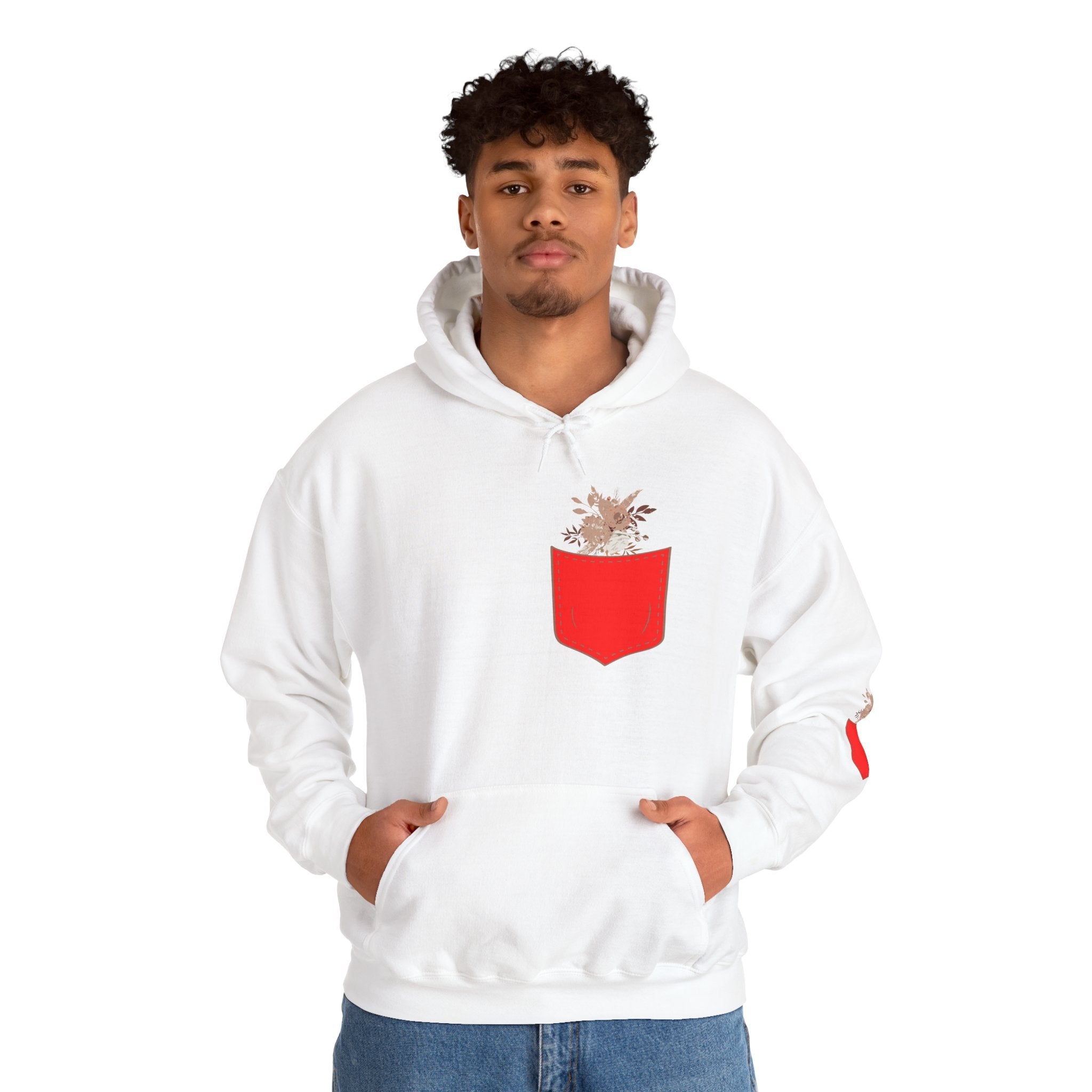 Funny Botanic Autumn Unisex Hoodie Sweatshirt with Pocket Flowers Printify