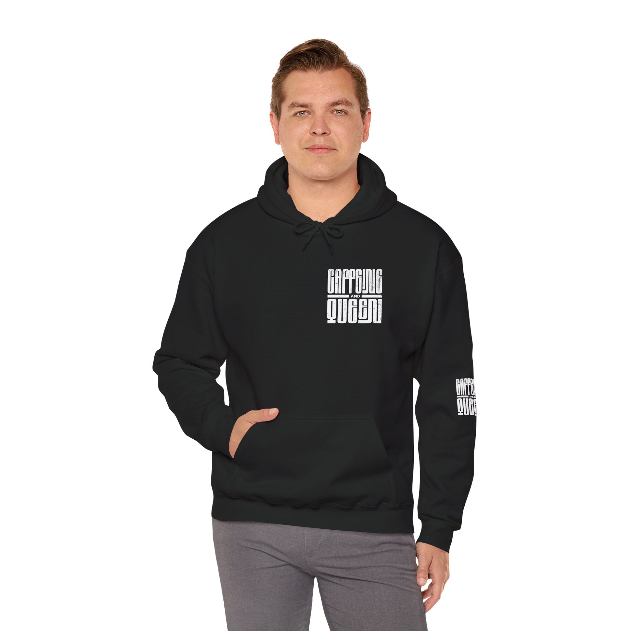Hooded Sweatshirt - Caffeine Queen Graphic Design Boho Wear