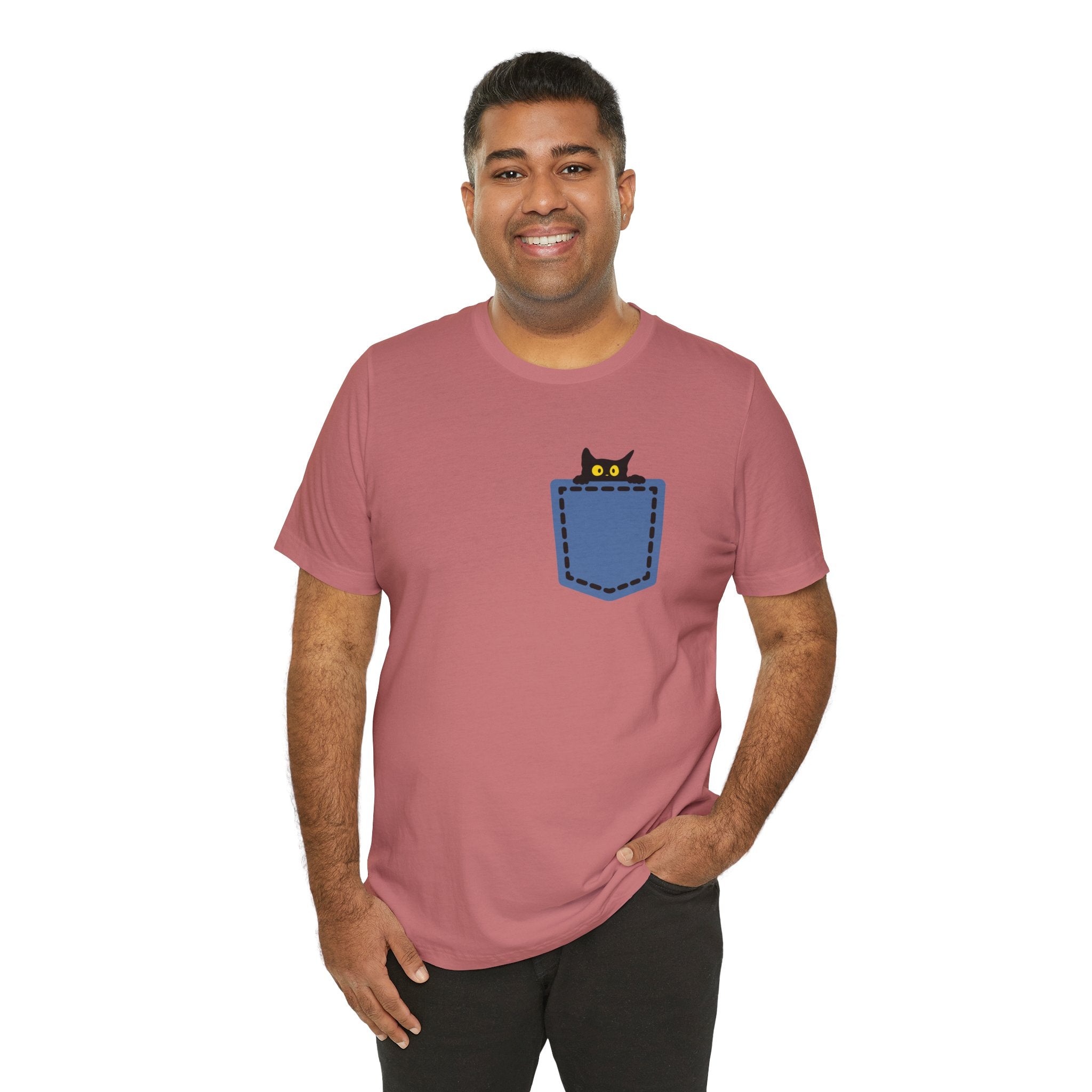 Cat Pocket Tee Printify