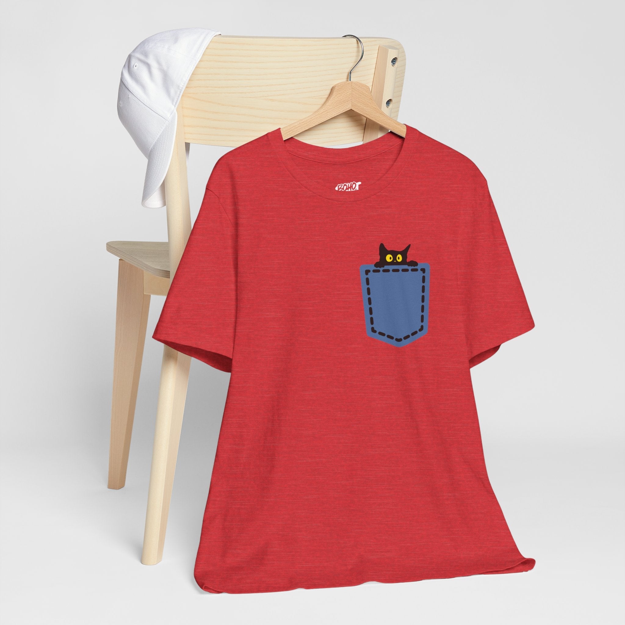 Cat Pocket Tee Boho Wear