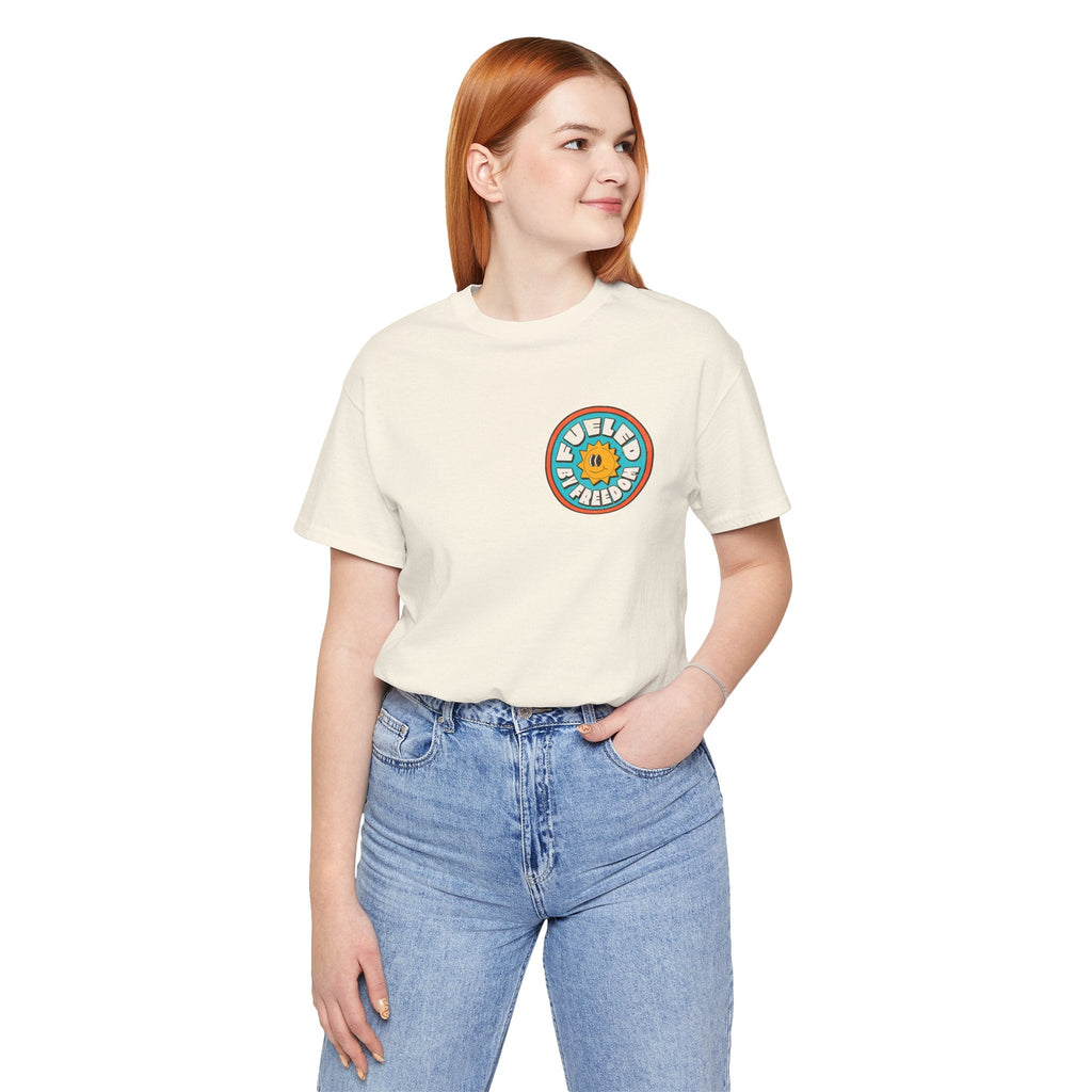 T-Shirt Fueled by Freedom Graphic Tee Printify
